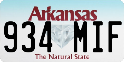 AR license plate 934MIF