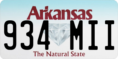 AR license plate 934MII