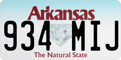 AR license plate 934MIJ