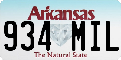 AR license plate 934MIL