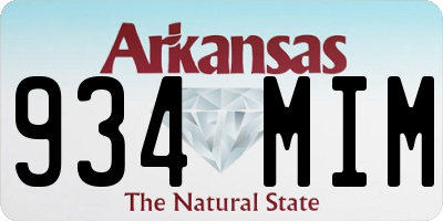AR license plate 934MIM