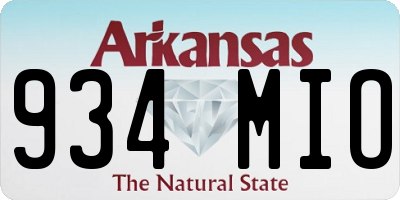 AR license plate 934MIO