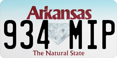 AR license plate 934MIP