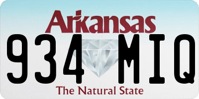 AR license plate 934MIQ