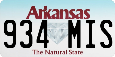 AR license plate 934MIS