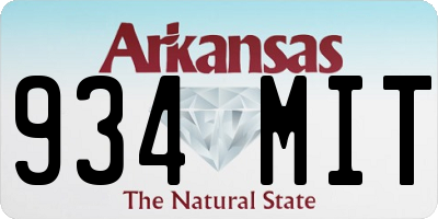 AR license plate 934MIT