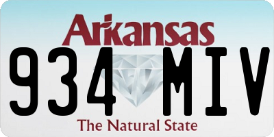 AR license plate 934MIV