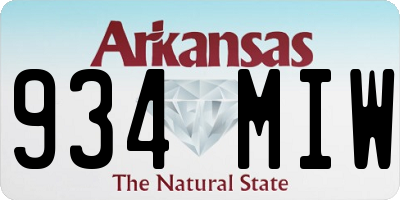AR license plate 934MIW