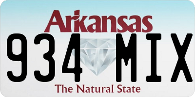 AR license plate 934MIX