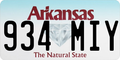 AR license plate 934MIY