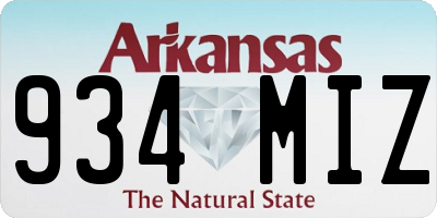 AR license plate 934MIZ