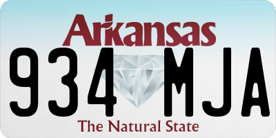 AR license plate 934MJA