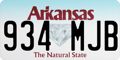 AR license plate 934MJB