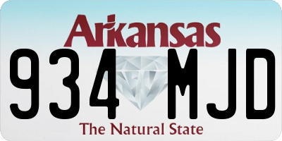 AR license plate 934MJD