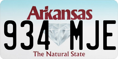 AR license plate 934MJE