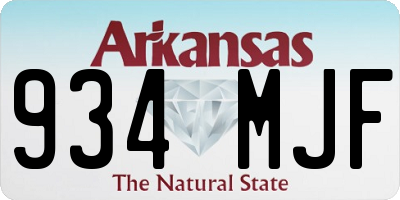 AR license plate 934MJF