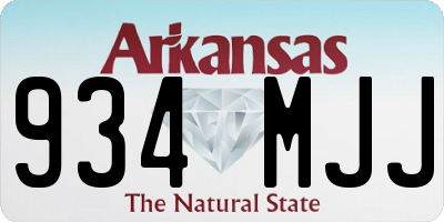 AR license plate 934MJJ