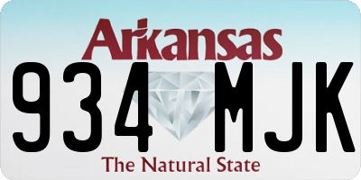 AR license plate 934MJK