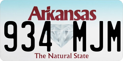 AR license plate 934MJM