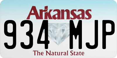 AR license plate 934MJP