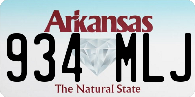 AR license plate 934MLJ