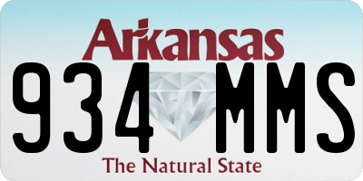 AR license plate 934MMS