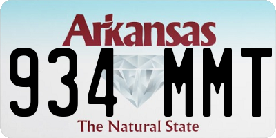 AR license plate 934MMT