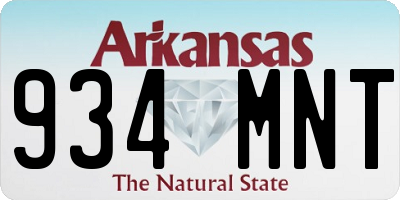 AR license plate 934MNT