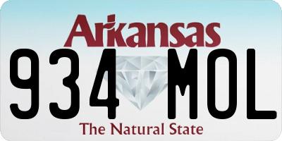 AR license plate 934MOL