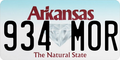 AR license plate 934MOR
