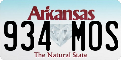 AR license plate 934MOS