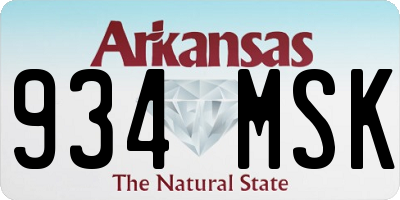 AR license plate 934MSK