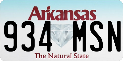 AR license plate 934MSN