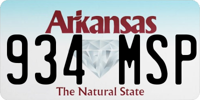 AR license plate 934MSP
