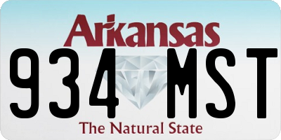 AR license plate 934MST