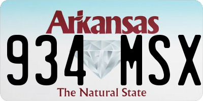 AR license plate 934MSX