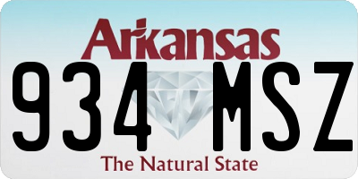 AR license plate 934MSZ
