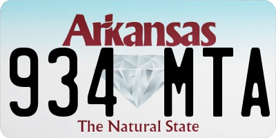 AR license plate 934MTA