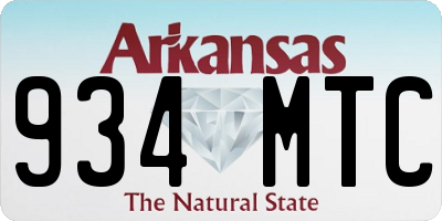 AR license plate 934MTC