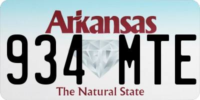 AR license plate 934MTE