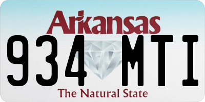 AR license plate 934MTI