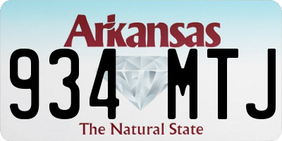 AR license plate 934MTJ