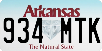 AR license plate 934MTK