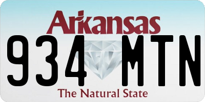 AR license plate 934MTN