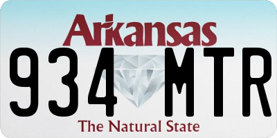 AR license plate 934MTR
