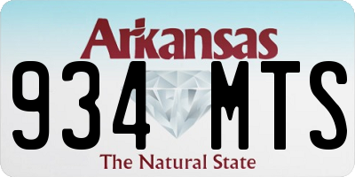 AR license plate 934MTS