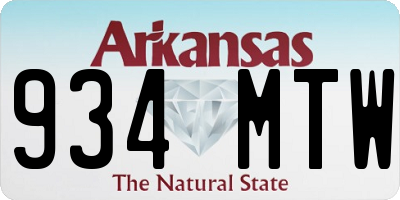 AR license plate 934MTW