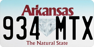 AR license plate 934MTX