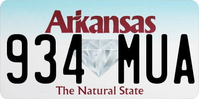 AR license plate 934MUA