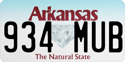 AR license plate 934MUB